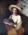 shepherdess with grapes